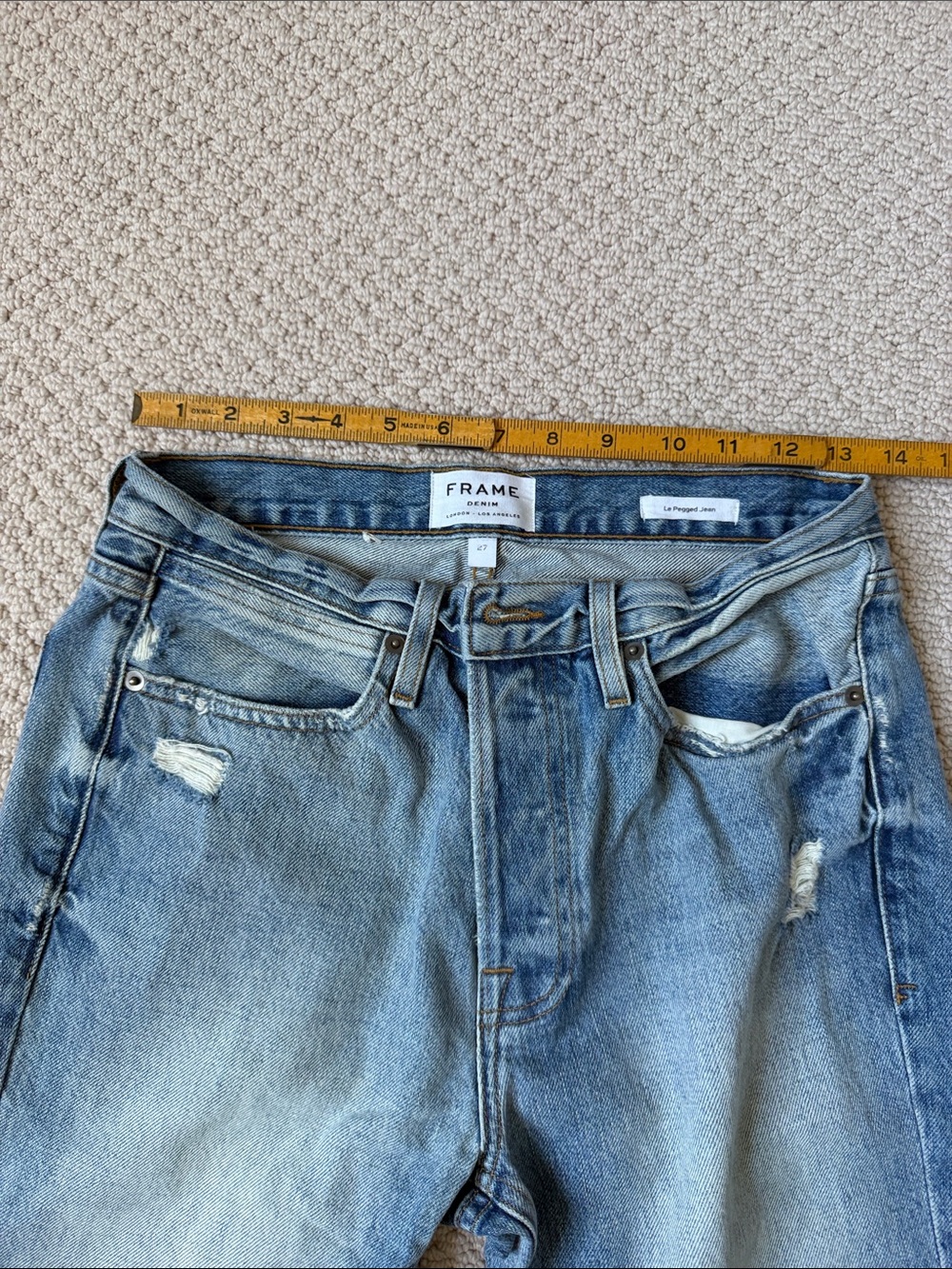 Frame Denim Women's Boot Cut Jeans in Light Blue Wash - Picture 5 of 6